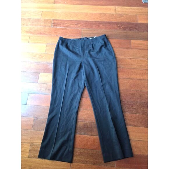 Escada Women Black 100% Virgin Wool Straight Leg Midrise Trouser Pants EU42/US12 - Picture 1 of 9